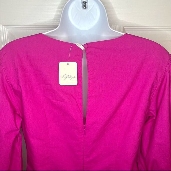 FREE PEOPLE Cotton Hope Mini Dress Fuchsia Pink Fantastic S - Picture 8 of 11